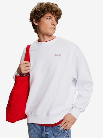 ESPRIT Sweatshirt in Wit: voorkant