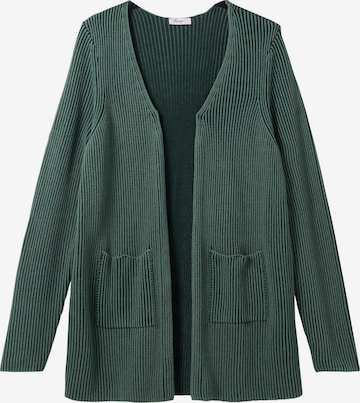 SHEEGO Knit Cardigan in Green: front