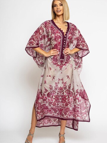 JIORO Beach Dress 'ASIA BORDEAUX' in Red