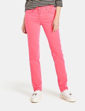 GERRY WEBER Slimfit Jeans 'SOL꞉INE' in Pink: predná strana