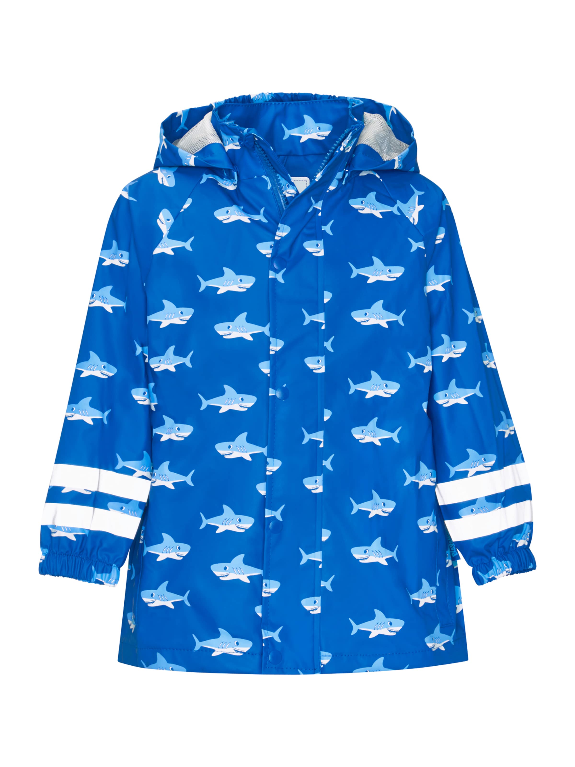 PLAYSHOES Functionele jas 'HAI ALLOVER' in Blauw: voorkant