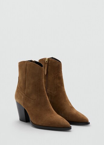 MANGO Booties 'Pacifico' in Brown