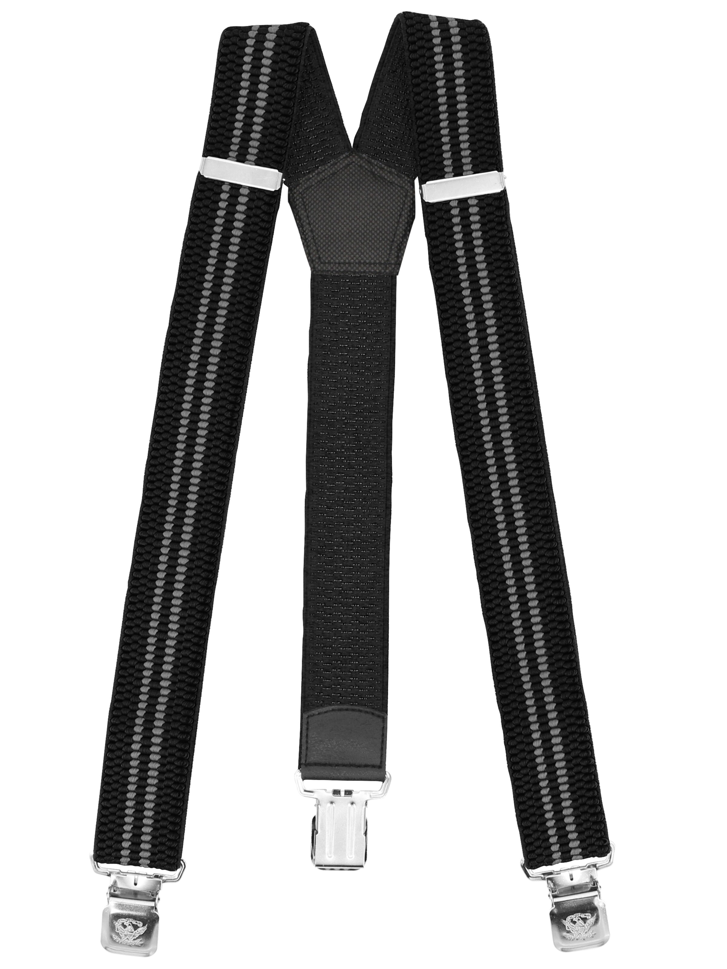 Fabio Farini Suspenders in Black: front