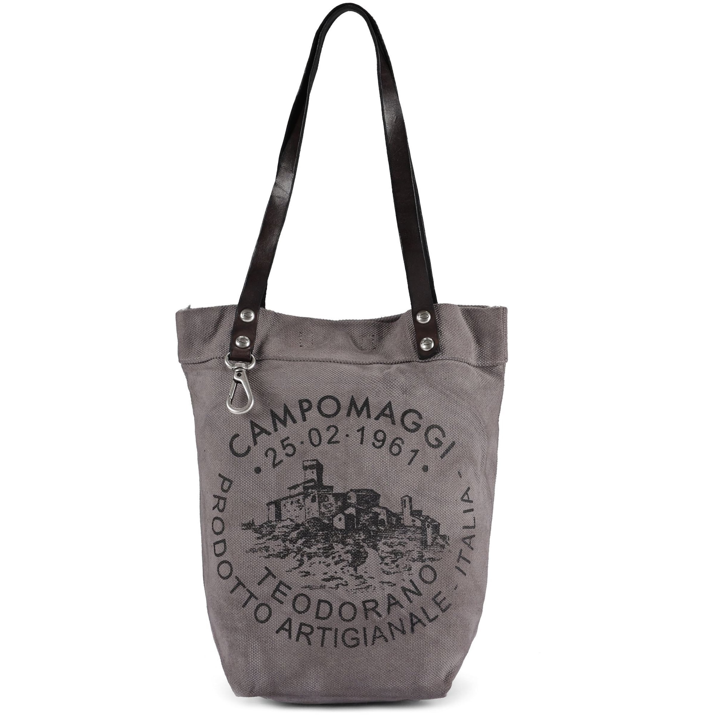 Campomaggi Shoulder bag 'Filodendro' in Grey: front