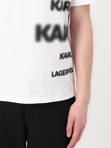 balta Karl Lagerfeld Marškinėliai