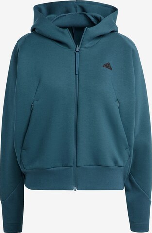 ADIDAS SPORTSWEAR Athletic Zip-Up Hoodie 'Z.N.E.' in Blue: front