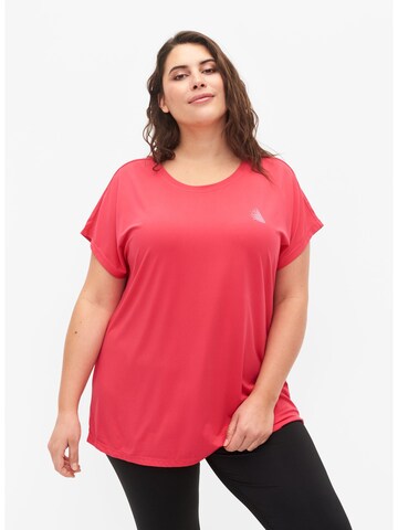 Active by Zizzi Shirt 'Abasic' in Pink: front