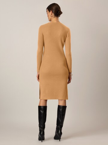 APART Knitted dress in Brown