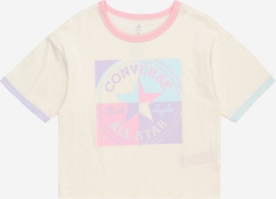 Marškinėliai iš CONVERSE, spalva – šviesiai mėlyna / alyvinė spalva / rožių spalva / balkšva, Prekių apžvalga