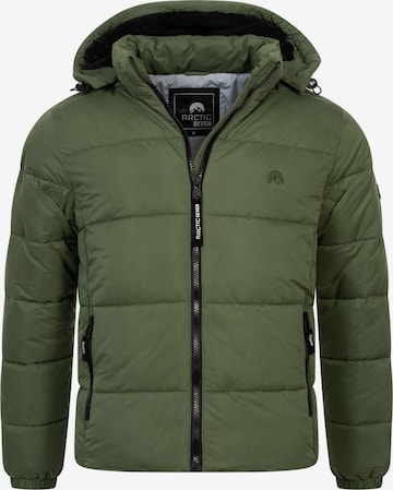 Arctic Seven Winterjas in Groen: voorkant
