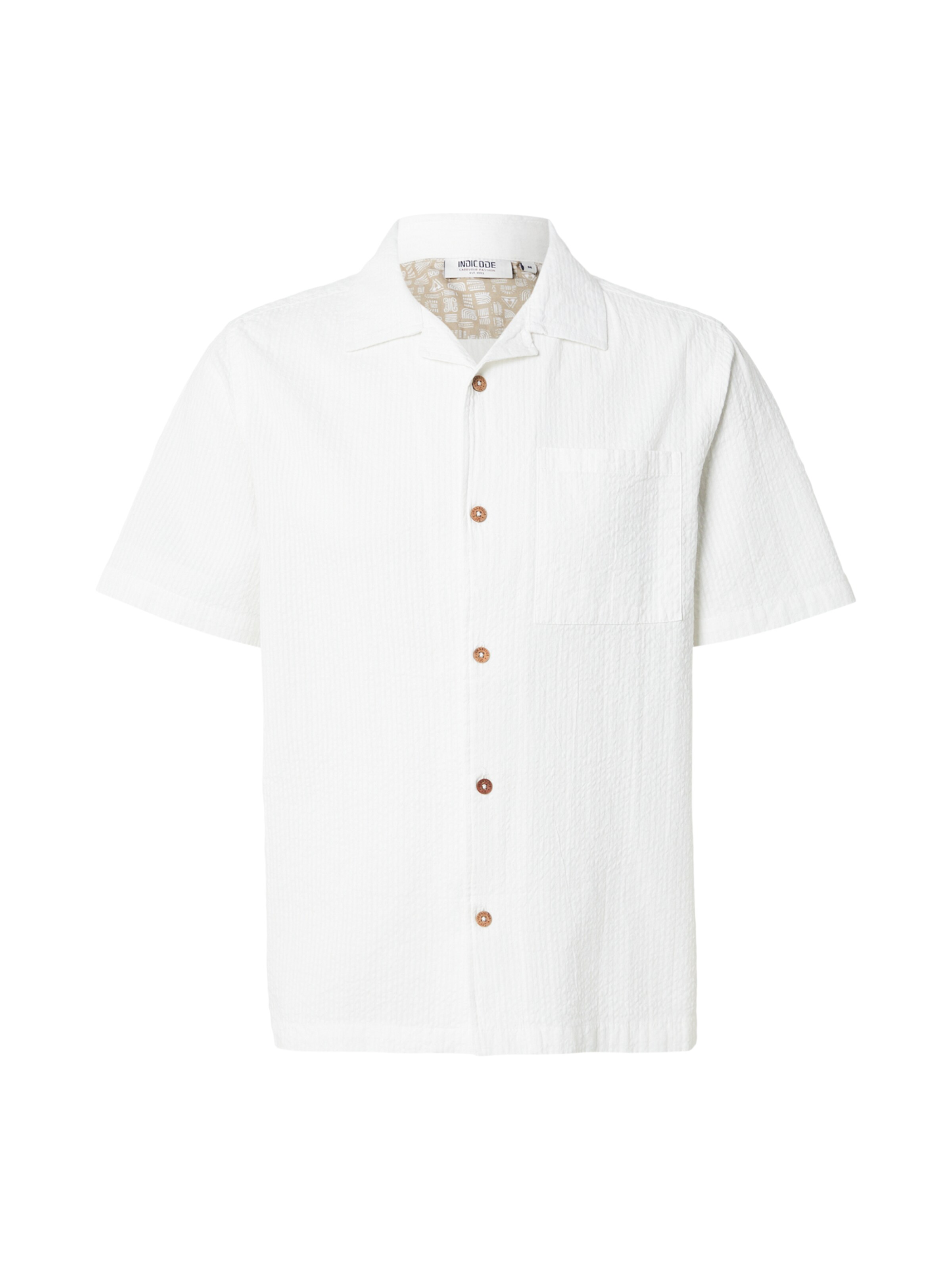 INDICODE JEANS Paita 'Drill' värissä valkoinen: etupuoli