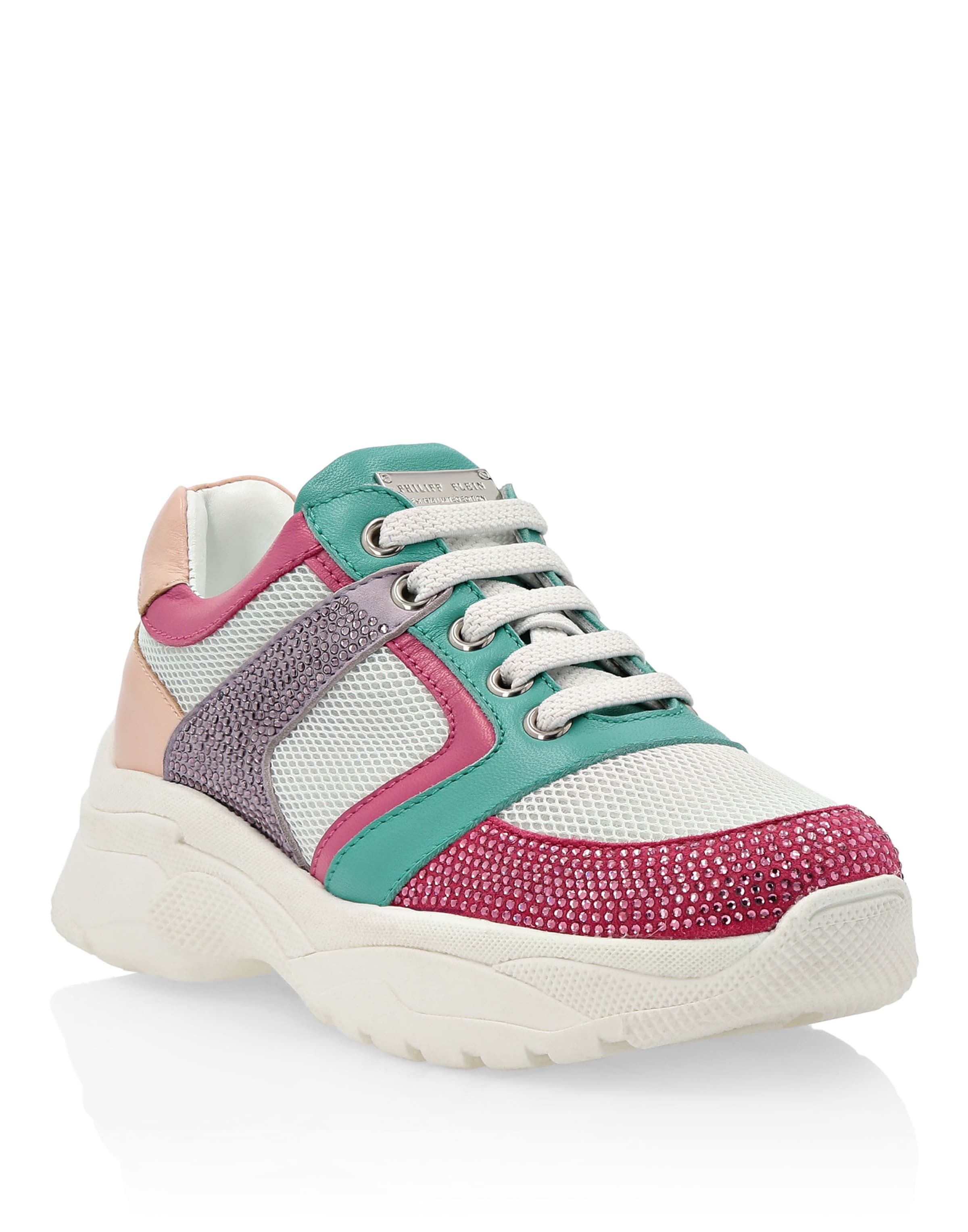 Philipp Plein Sneakers in 24 in de kleur Beige / Petrol / Donkerroze / Wit, Productweergave