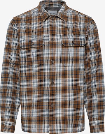 MUSTANG Regular fit Button Up Shirt in Brown: front