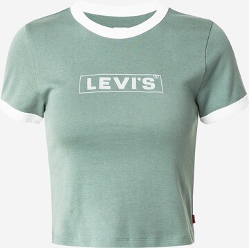 LEVI'S ® Póló 'Graphic Mini Ringer' - zöld: elől