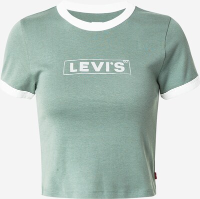LEVI'S ® T-shirt 'Graphic Mini Ringer' i mint / silver / vit, Produktvy