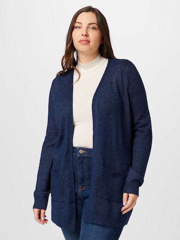 ONLY Carmakoma Strickjacke 'ESLY' in Blau: predná strana