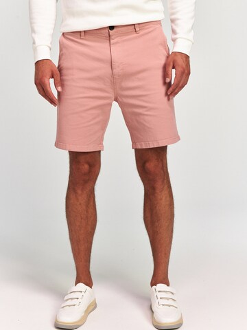 Shiwi Regular Chino 'Jack' in Roze: voorkant