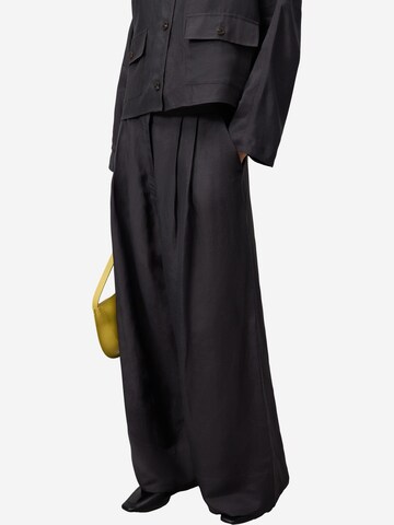 Adolfo Dominguez Loose fit Pleat-front trousers in Grey