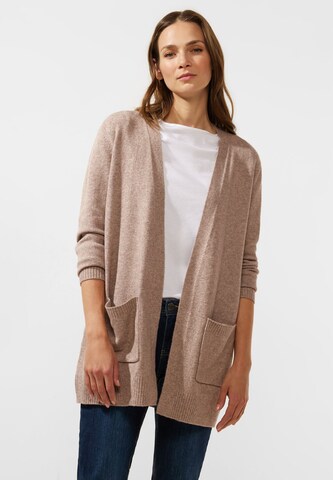 STREET ONE Knit Cardigan in Brown: front