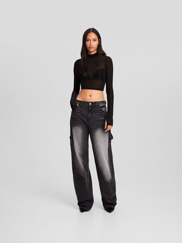 Bershka Тениска в черно