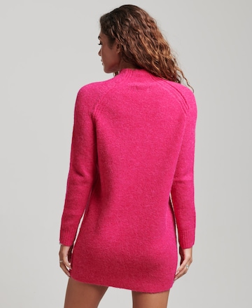 Superdry Gebreide jurk in Roze