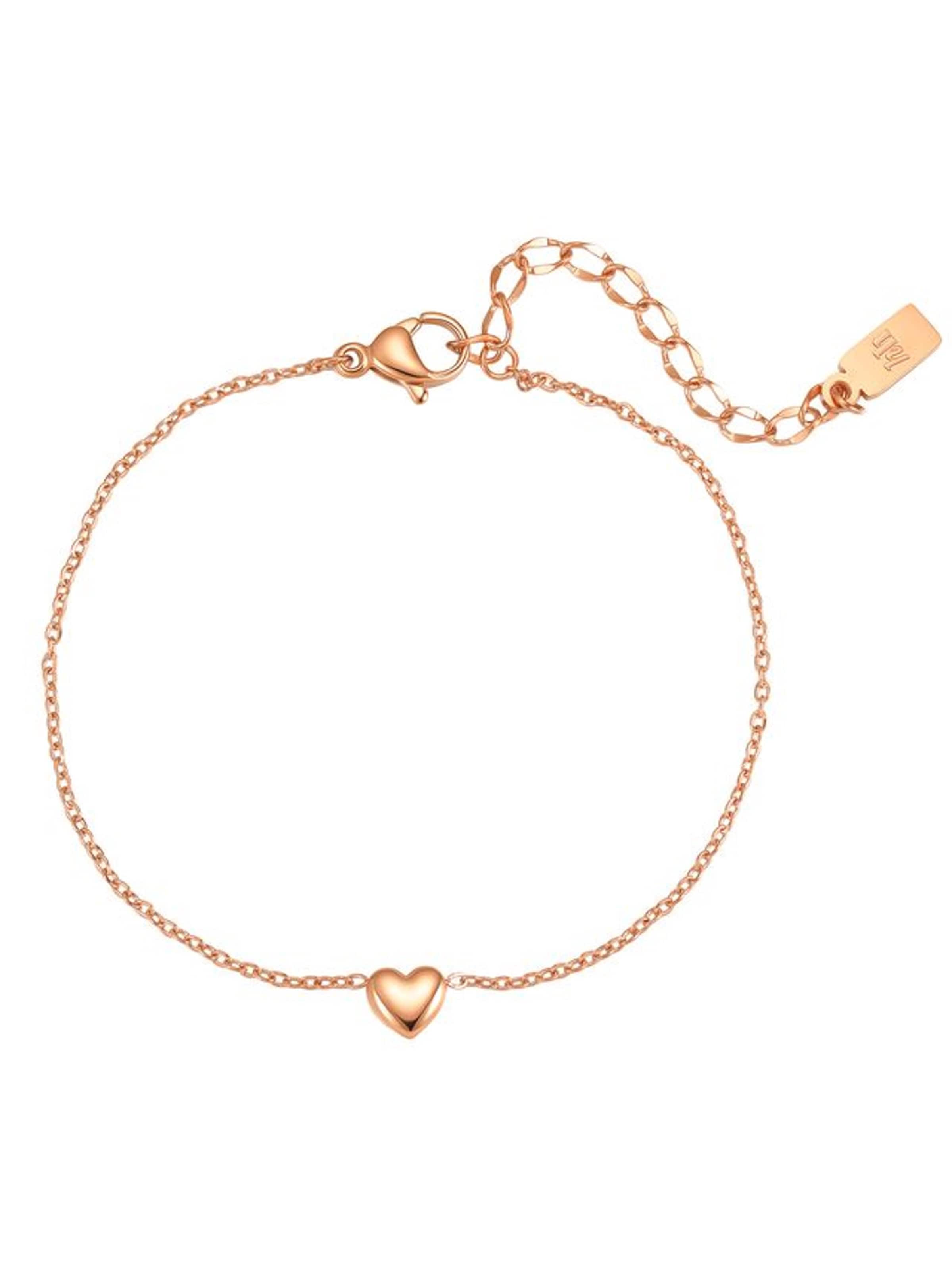 Braccialetto 'Bold Heart' di Hey Happiness in oro: frontale