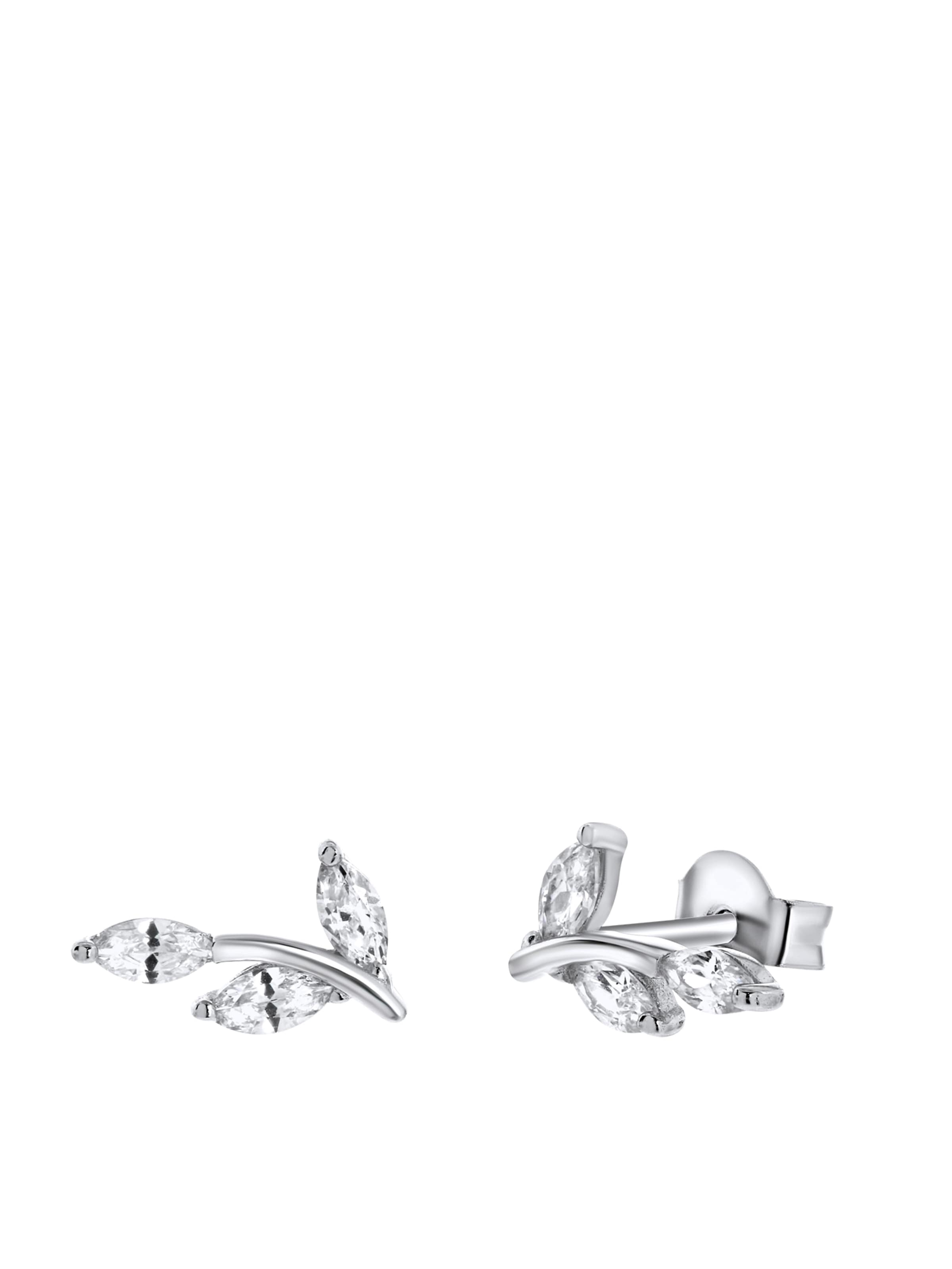 Lucardi Earrings in Silver: front