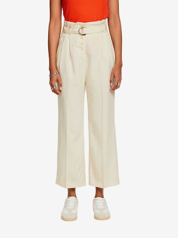 ESPRIT Regular Bundfaltenhose in Beige: predná strana