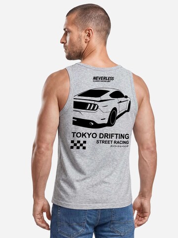 Neverless Shirt 'Tokyo Drifting' in Grey