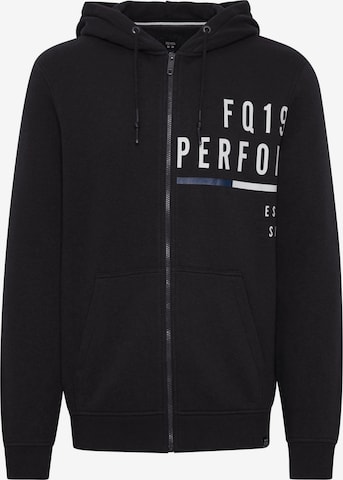 FQ1924 Zip-Up Hoodie in Black: front