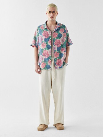 VAMOS CLO Comfort fit Button Up Shirt 'Lincoln' in Purple