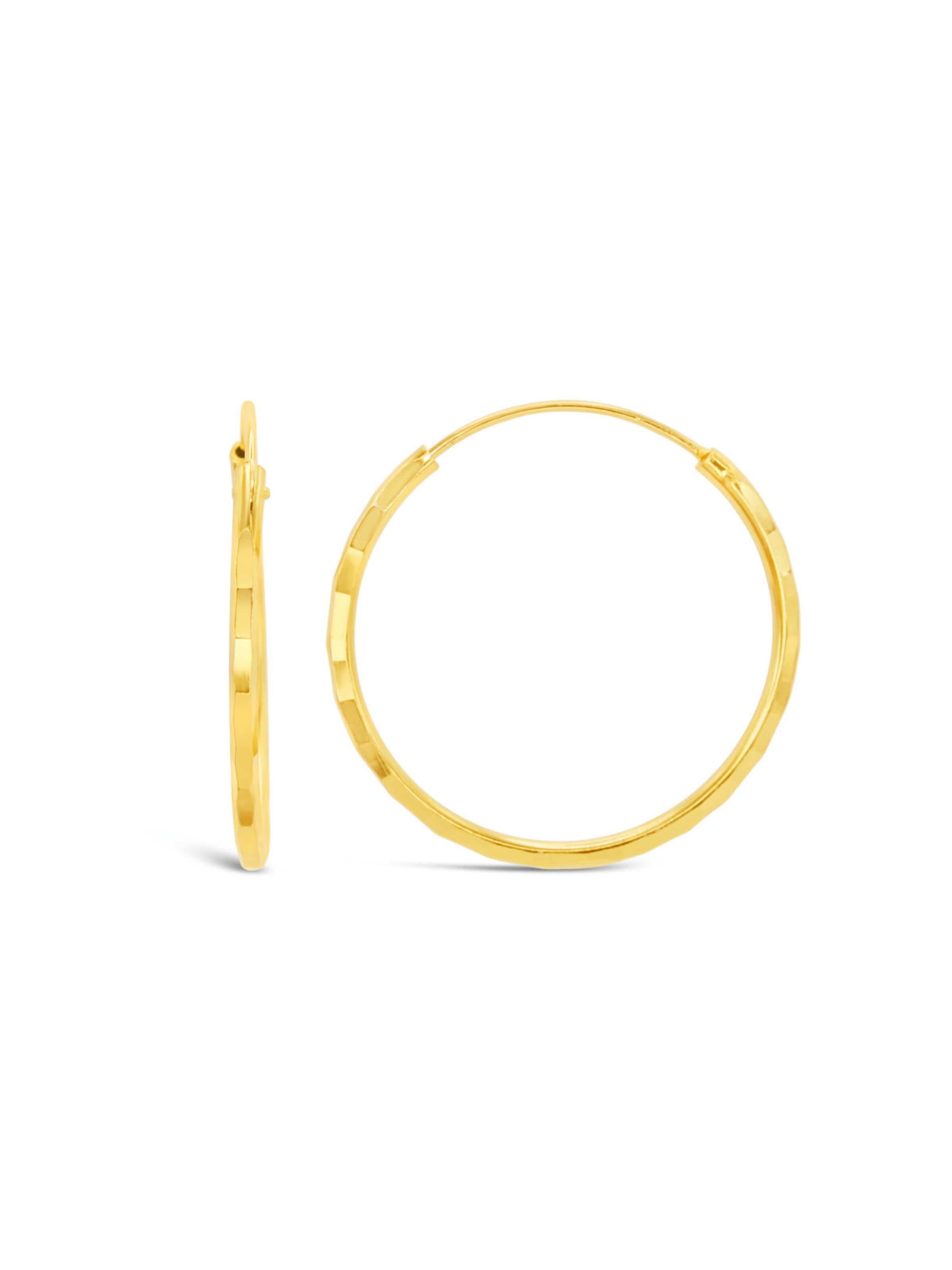 ARS-ARGENTI Ohrringe 'HAMMERHOOPS'‌‌ in Gold: Vorderseite