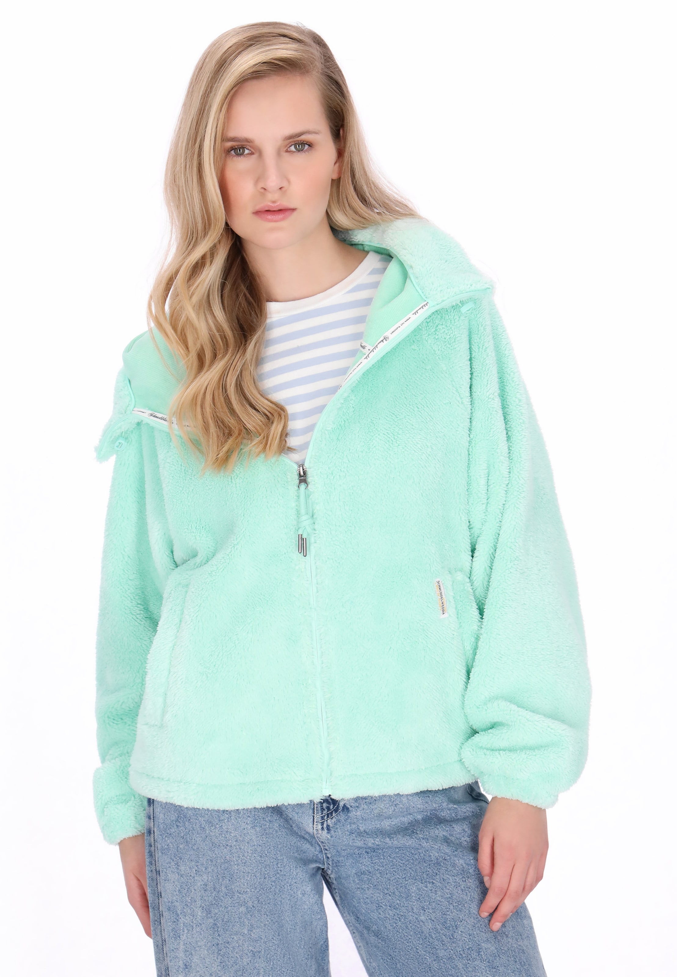 Schmuddelwedda Between-Season Jacket in Green: front