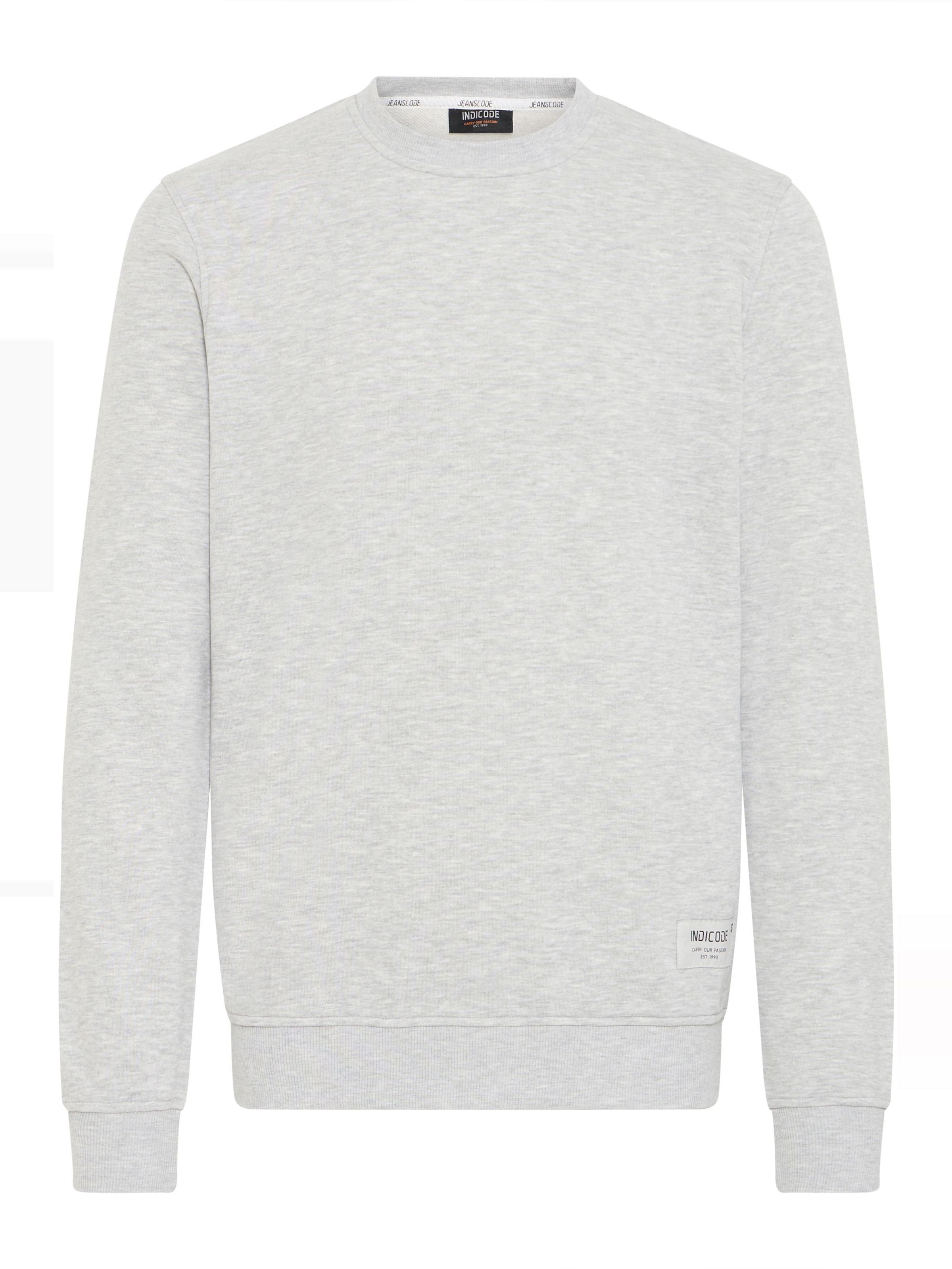 INDICODE JEANS Sweatshirt 'Playtor' in Grijs: voorkant