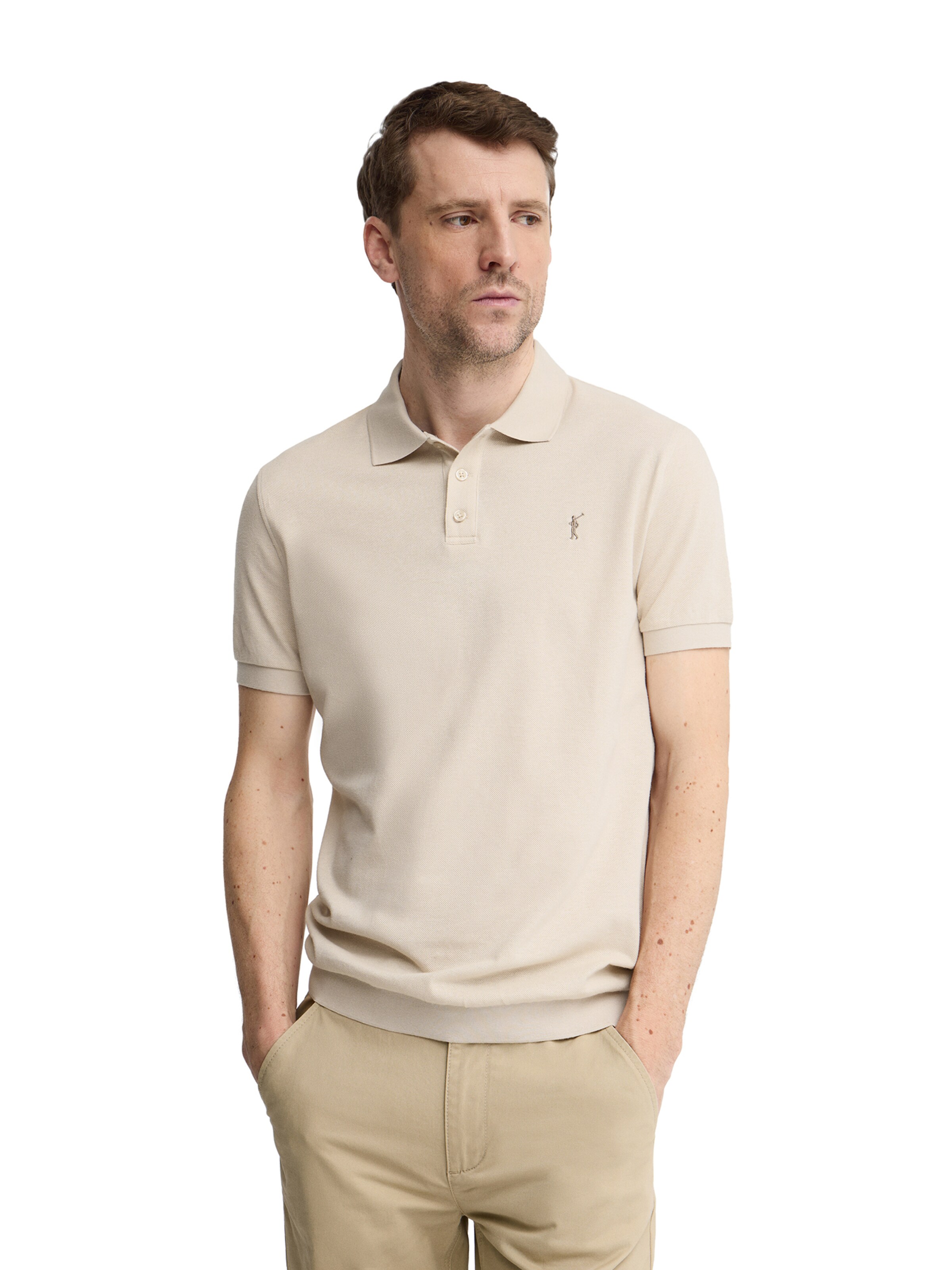 Polo Club Shirt in Beige: front