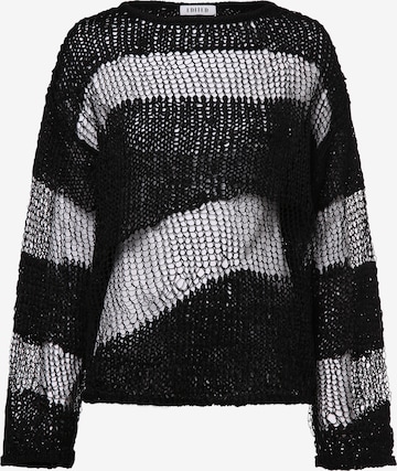 EDITED Пуловер 'Frantje' в черно: отпред