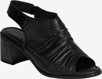Desa T-Bar Sandals in Black: front