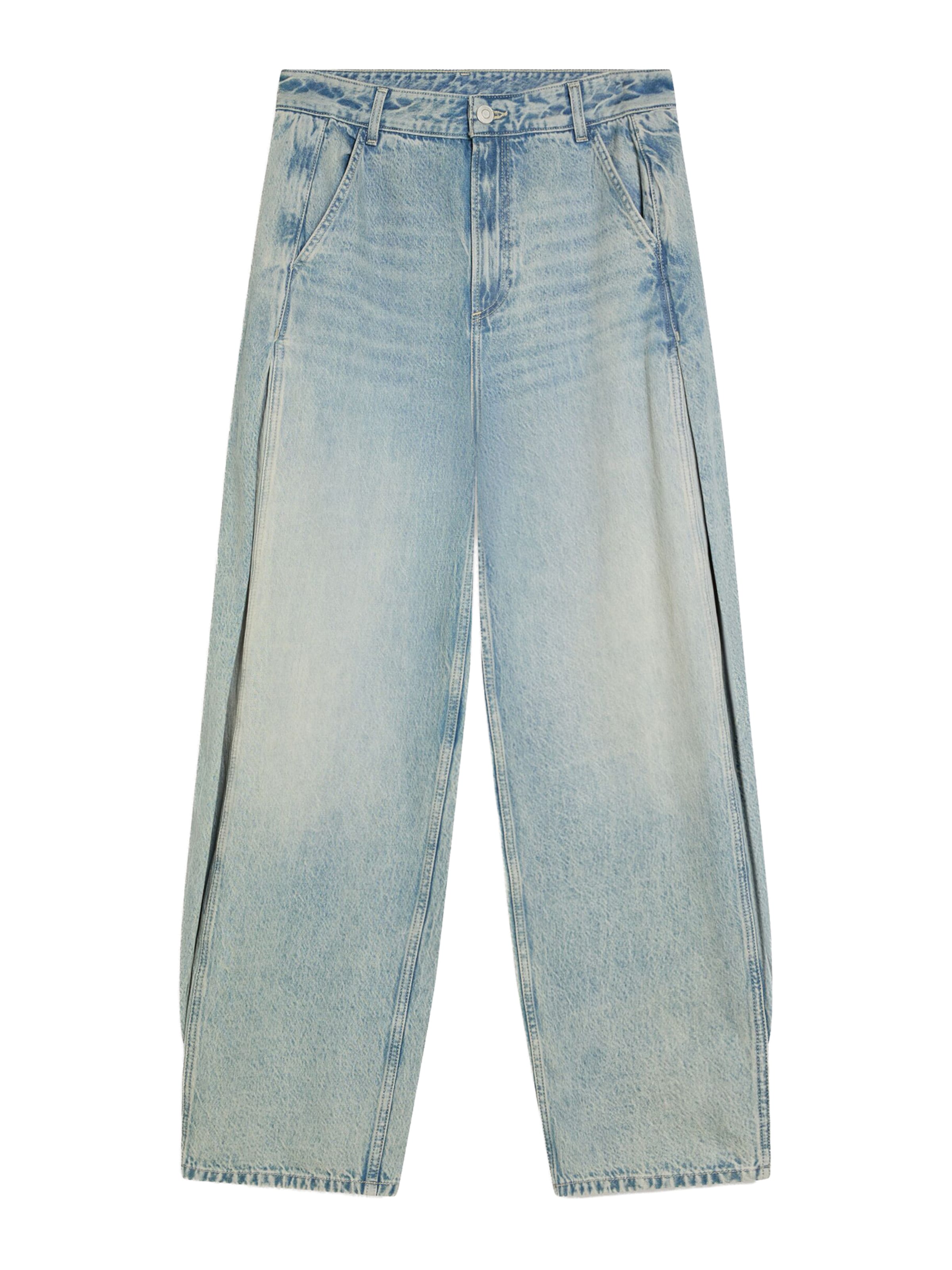 Barrel Jean Bershka en bleu : devant