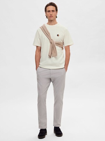 T-Shirt SELECTED HOMME en blanc