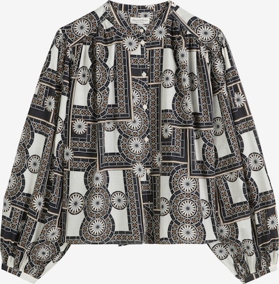 Marc O'Polo Bluse in umbra / schwarz / weiß, Produktansicht