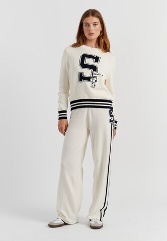 Chinti & Parker Trui 'Snoopy Varsity' in Beige