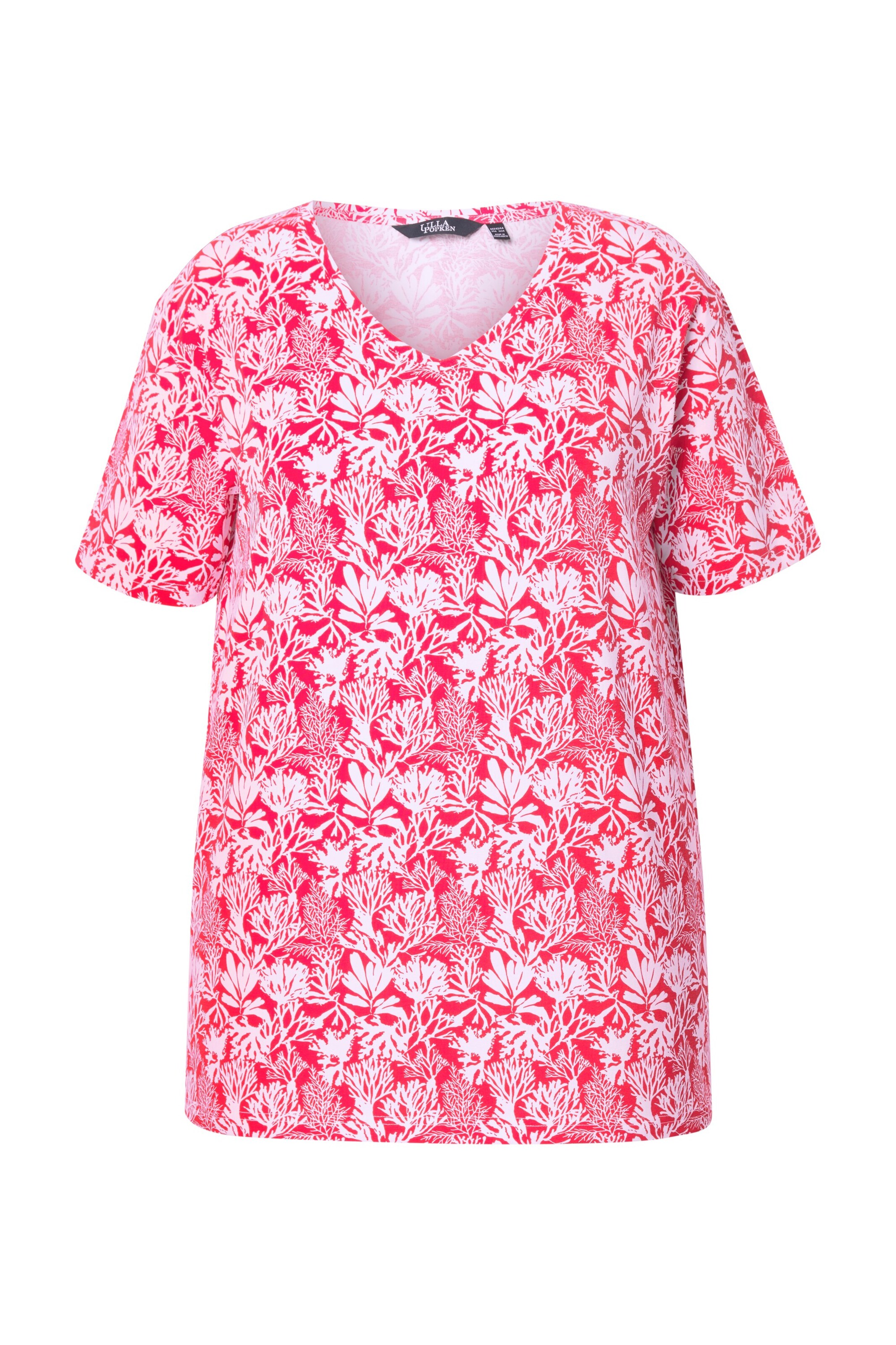 Ulla Popken Shirt in Rood: voorkant