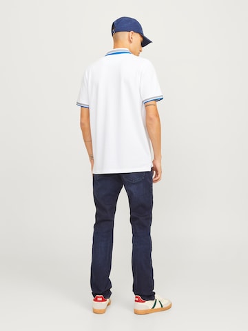 Tricou 'JJEPaulos' de la JACK & JONES pe alb