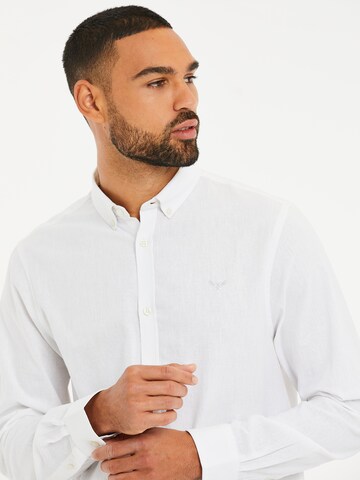 Threadbare Regular fit Button Up Shirt 'Bale' in White