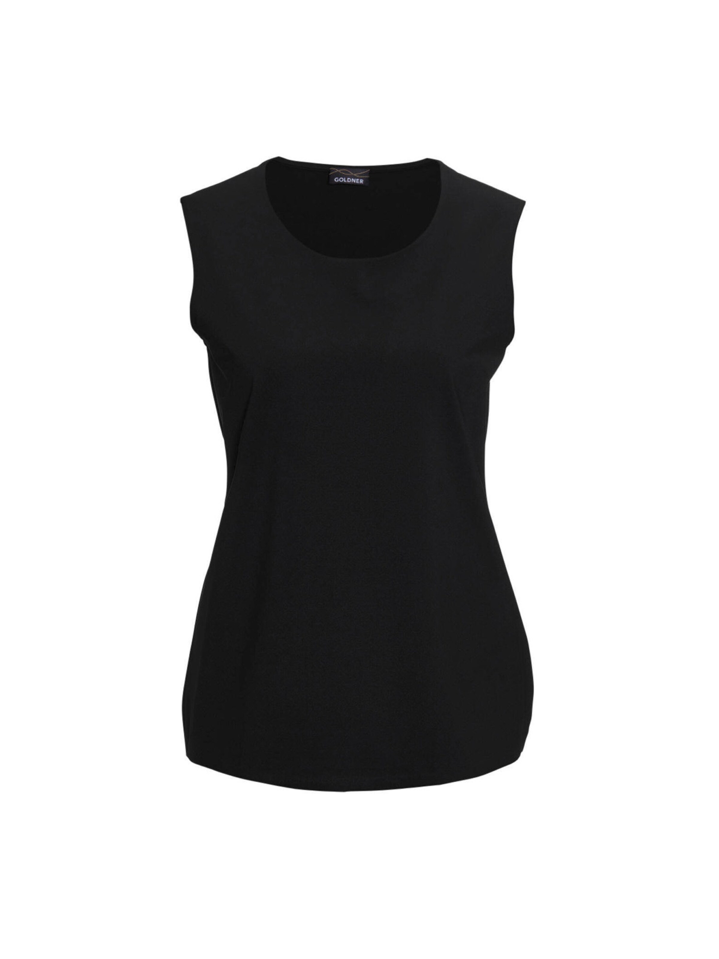 Goldner Top in Schwarz: Vorderseite