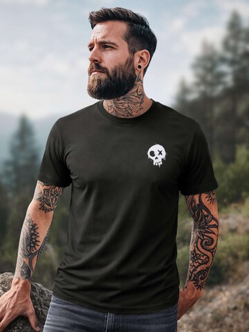 Neverless Shirt 'Skull' in Grey