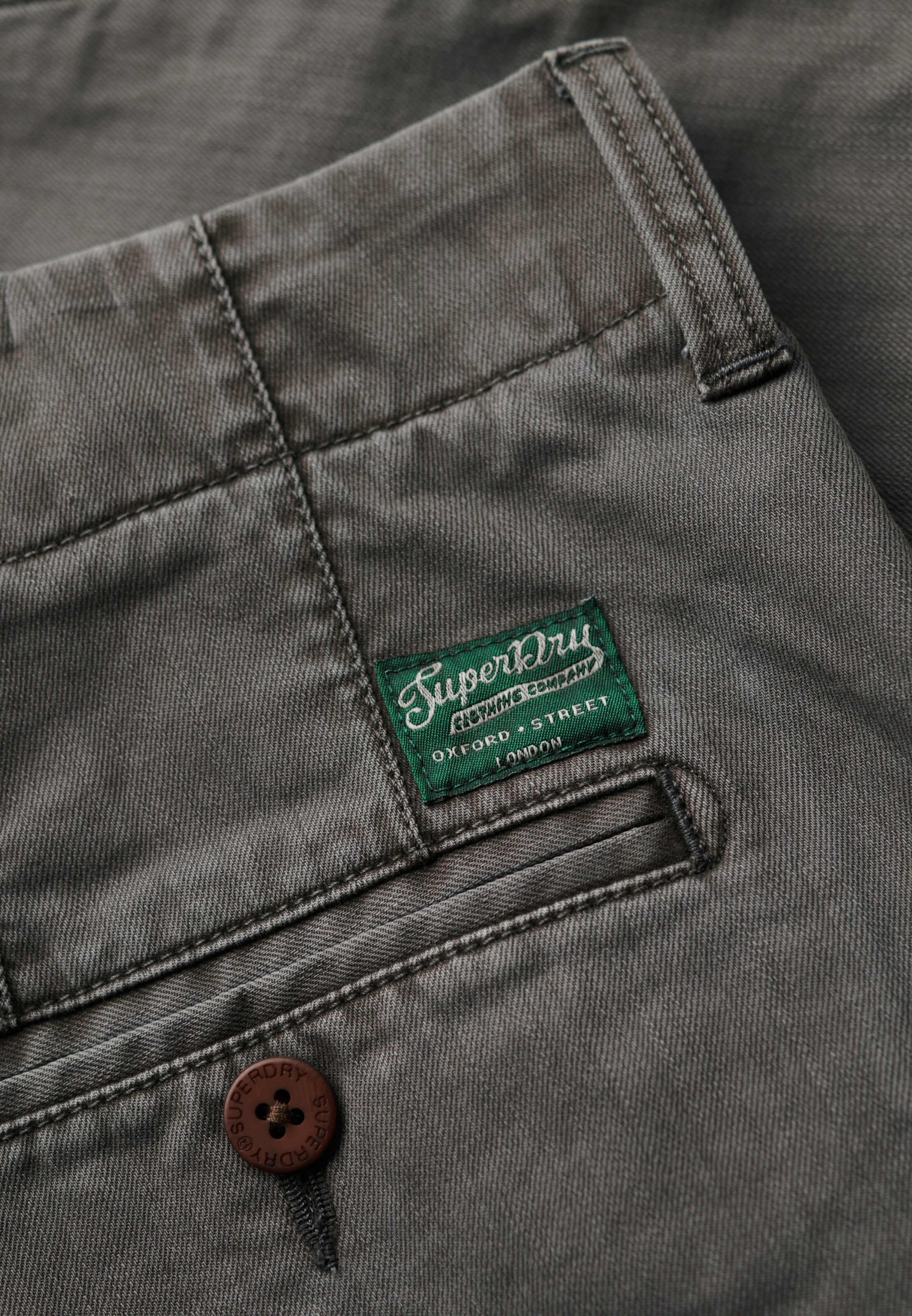 Superdry Regular Chino Pants in Grey
