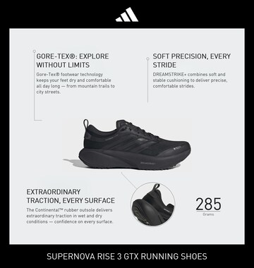 juoda ADIDAS PERFORMANCE Bėgimo batai 'Supernova Rise 3'