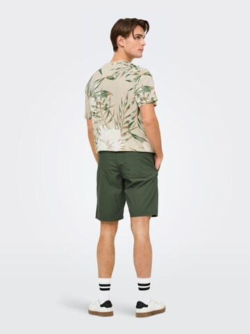 Coupe slim Pantalon chino 'ONSKal' Only & Sons en vert