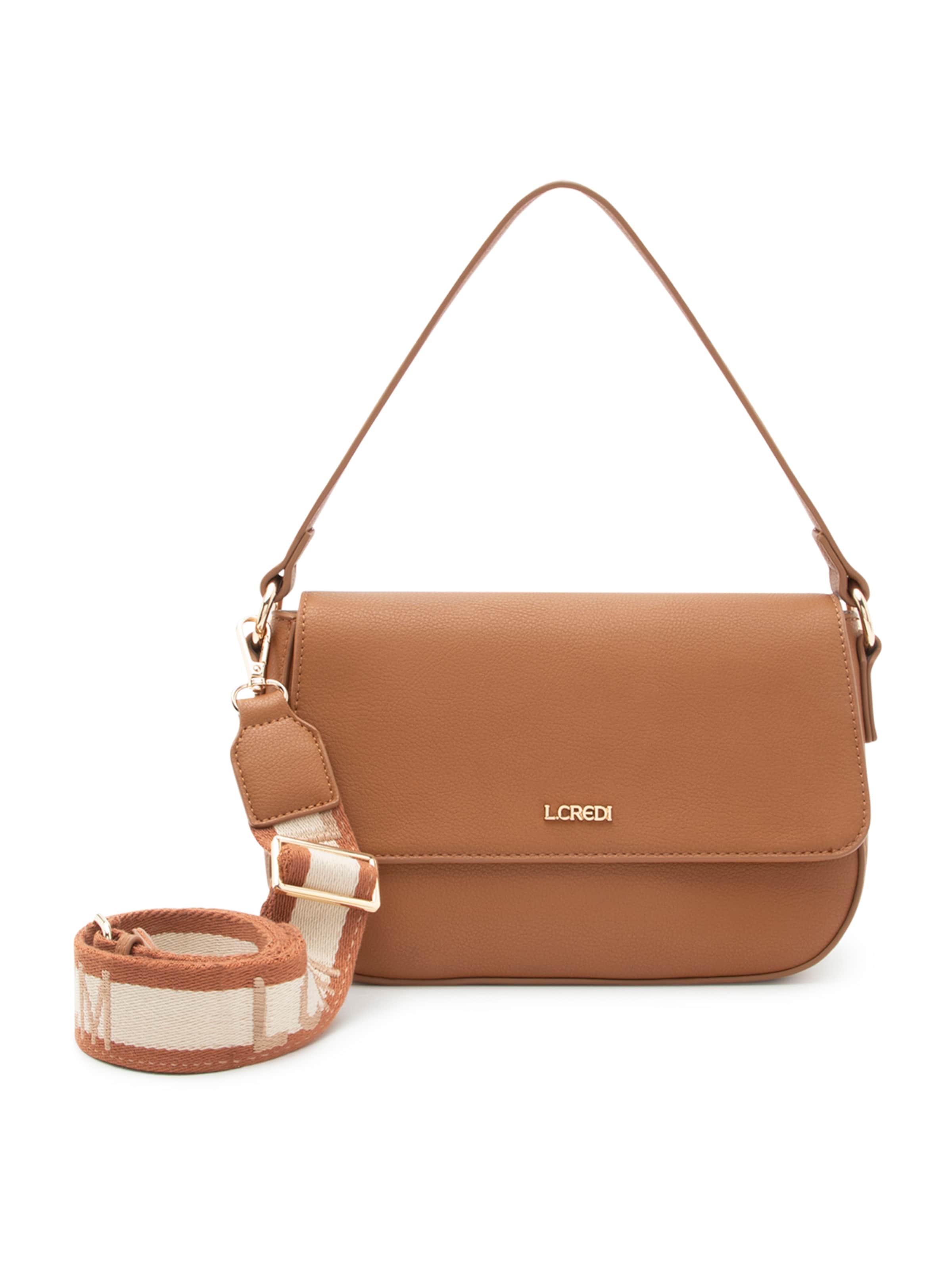 Sac à bandoulière 'Ruby' L.CREDI en marron : devant